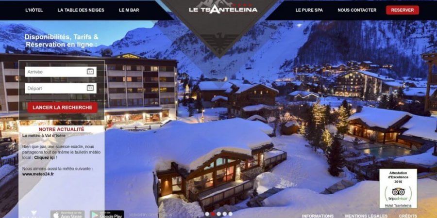 L’hôtel "Le Tsanteleina****" à Val-d'Isère choisit notre solution "Digital Premium"